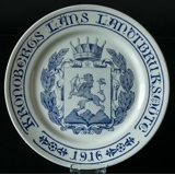 Rorstrand plate Agricultural meeting in Kronoberg in 1916