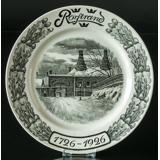 Rørstrand jubilæumsplatte 1726-1926, grå