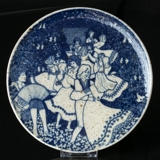Rorstrand Stoneware Plate with Motif of Dancing Pairs
