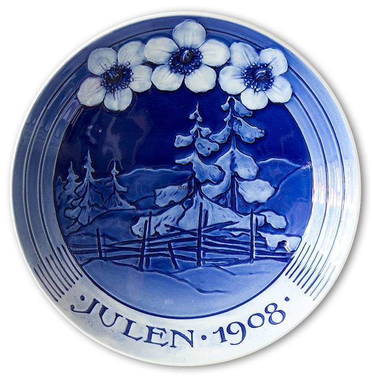 1908 Rørstrand Juleplatte