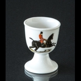 Strömgarden egg cup with rider on black horse