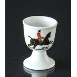 Strömgarden egg cup with rider on black horse