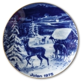 1975 Wallendorf Weihnachtsteller, Hirsch im Schnee