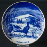 1976 Wallendorf Christmas plate, Pheasants in the Snow