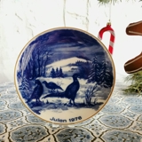 1976 Wallendorf Christmas plate, Pheasants in the Snow