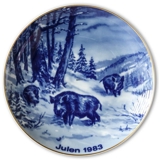 1983 Wallendorfer Weihnachtsteller, Wildschwein