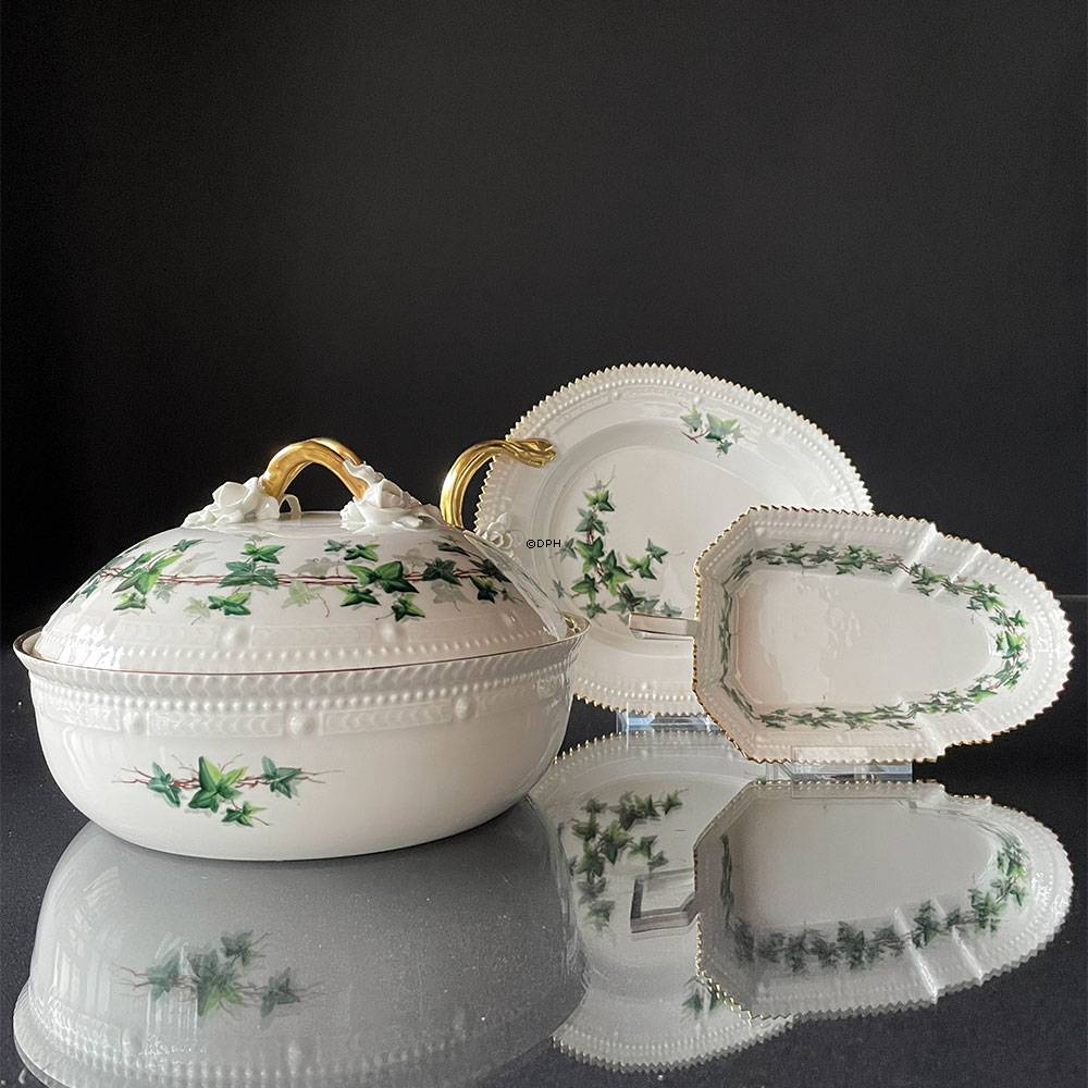 Sjælden skål med Efeu dekoration nr. xx/3544, Royal Copenhagen (lille skår på kant)