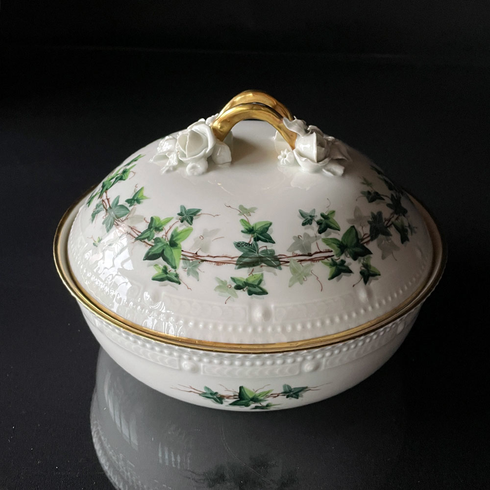 Sjælden lågfad med Efeu dekoration nr. 172 eller xx/3568 rundt, Royal Copenhagen