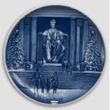 USA Christmas Plate Lincoln Memorial - Bing & Grondahl