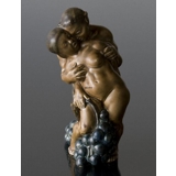 Faun und Frau - Geflügelter Gott, Bing & Grøndahl Figur Nr. 4023, entworfen von Kai Nielsen.