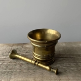 Old/vintage brass mortar with pestle