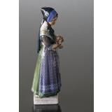 Dahl Jensen figur nr. 1144 Havdrup Pige i national dragt