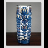 Vase Faience with Abstract Motif in Blue, prodced by Royal Copenhagen No. 233-3101