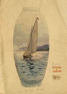 Marinevase und Schiffvase Chr. Benjamin-Olsen
