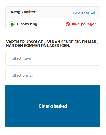 At komme på venteliste er let hos DPH! - Udfyld blot felterne på produktsiden