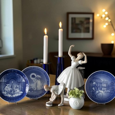Juleplatter, Asmussen lysestager og ballerina figurer