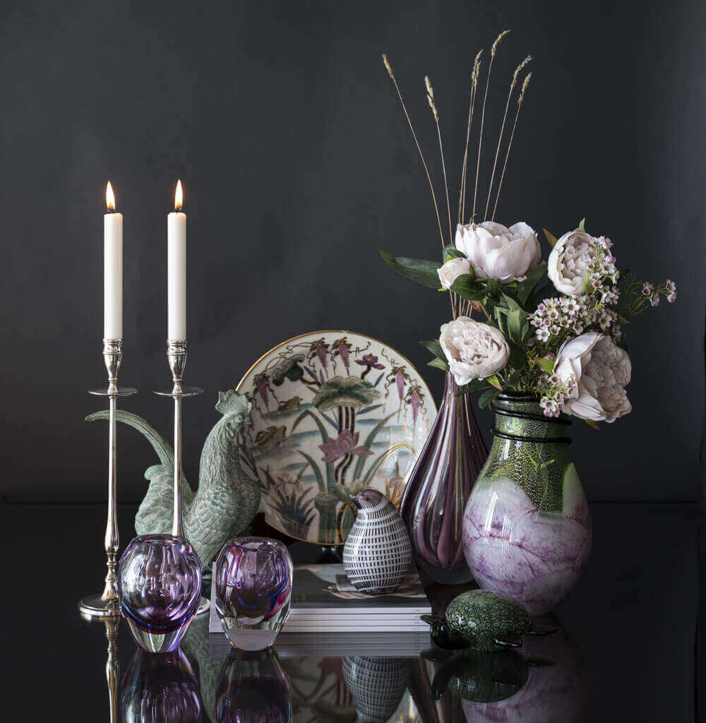Glass tealight candleholders Danish Porcelain House