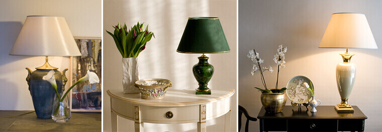 Flotte klassiske bordlamper til stuen - Store lamper - Best og billigst