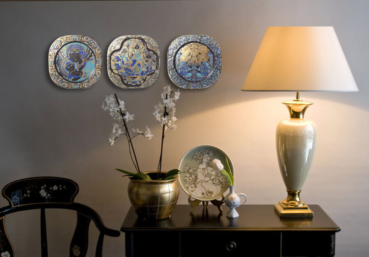 Wall decoration with Bjorn Wiinblad plates