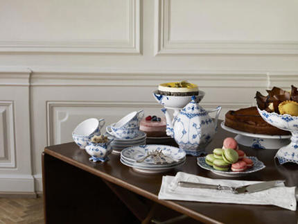 Beautiful Royal Copenhagen blue fluted porcelain tableware