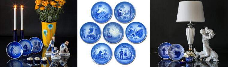 Desiree Mothers Day Plates - Old Copenhagen Blue