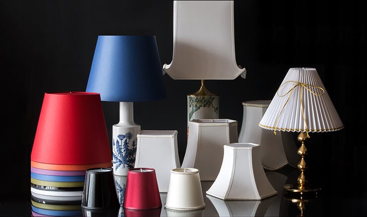 Lampshades for table lamps, floor lamps, chandeliers etc.