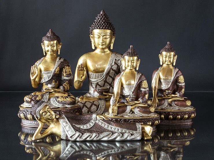 Buddha statues Brass