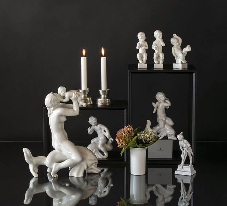 Royal White figurer fra Royal Copenhagen