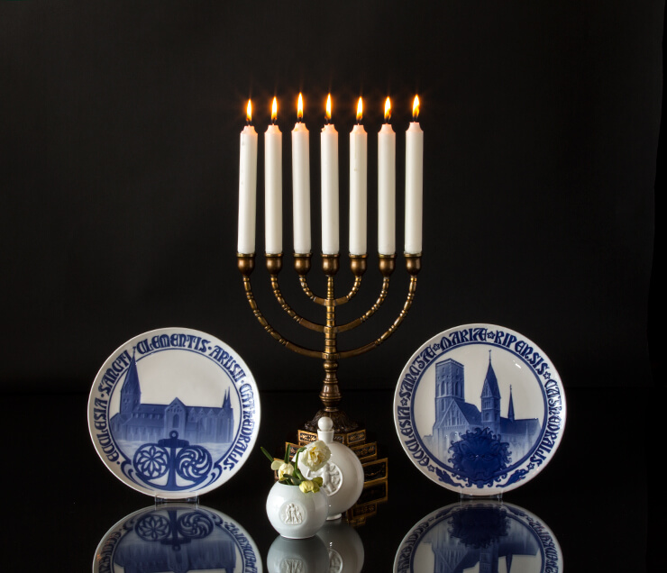 Bing & Grondahl Memorial Plates with Ribe and Aarhus Cathedral by Dahl Jensen