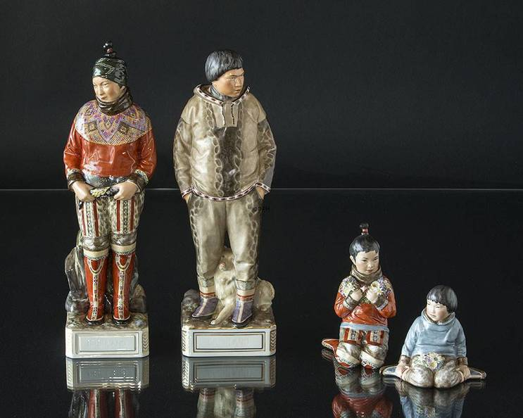 Overglaze Greenlandic figurines