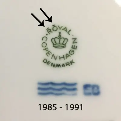 Royal Copenhagen markering 1985-1991