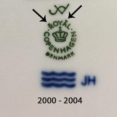 Royal Copenhagen markierung 2000-2004