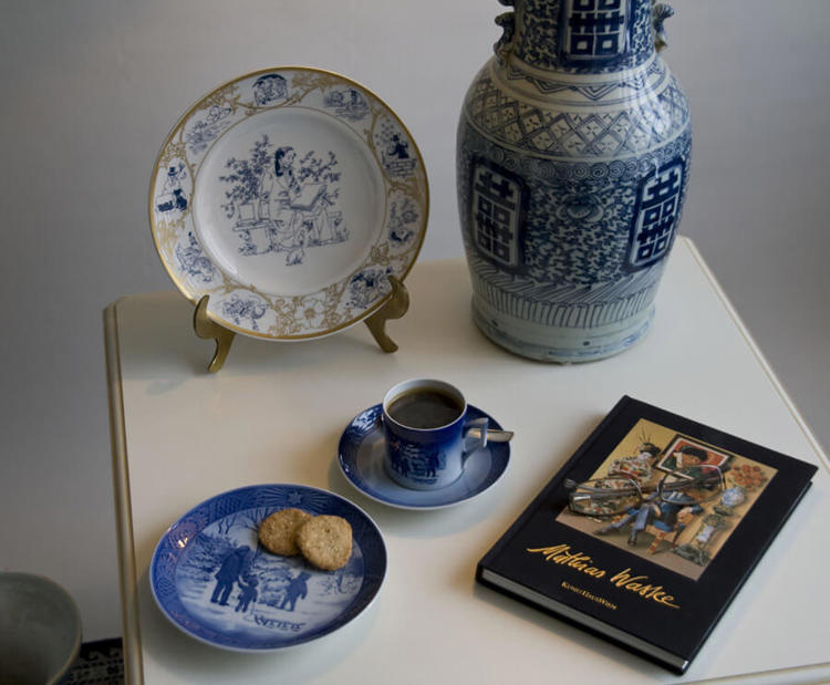 Royal Copenhagen Christmas cup and Christmas plate used for coffee and cake