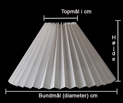Plisse lampeskærm - Hvordan måles