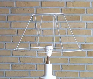 Lampeskærm med fast stativ