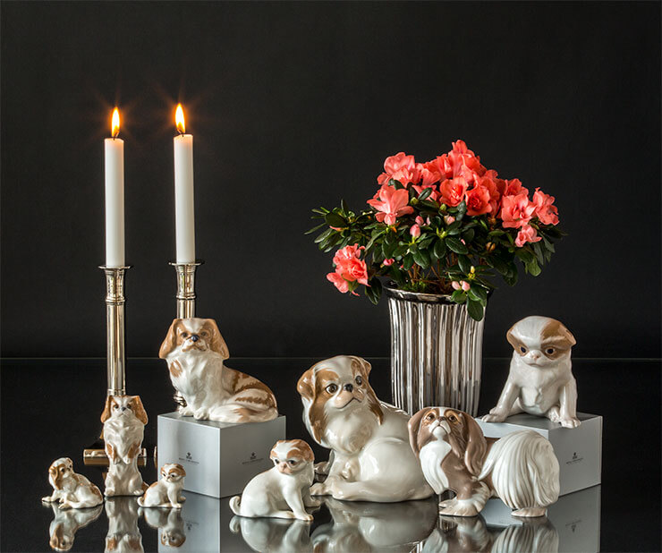 Royal Copenhagen Hundefiguren Pekinese