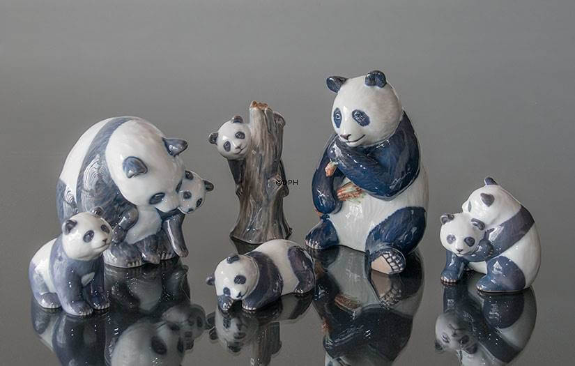 Royal Copenhagen Panda figurines