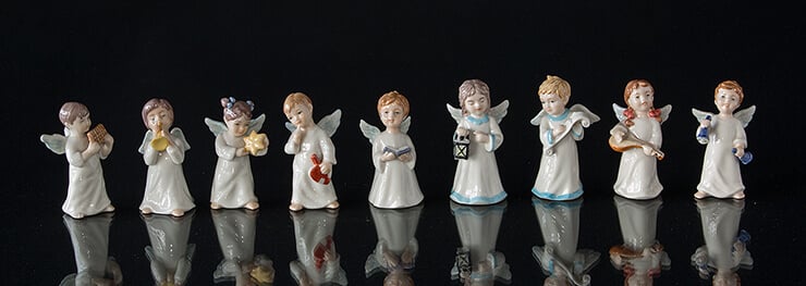 Royal Copenhagen Årets englebørn engel figurer
