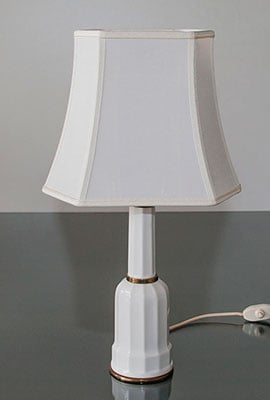 Aflang sekskantet lampeskærm til mellem størrelse Heiberg Lampe