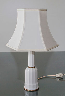 Sekskantet silke lampeskærm til mellem størrelse Heiberg Lampe