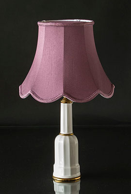 Håndlavet rosa lampeskærme til Mellemstr. Heiberg lampe