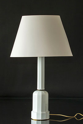 Oval lampeskærm off white til stor Heiberg lampe