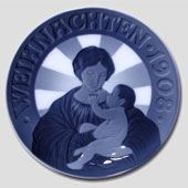 Royal Copenhagen juleplatter med udenlandsk tekst 