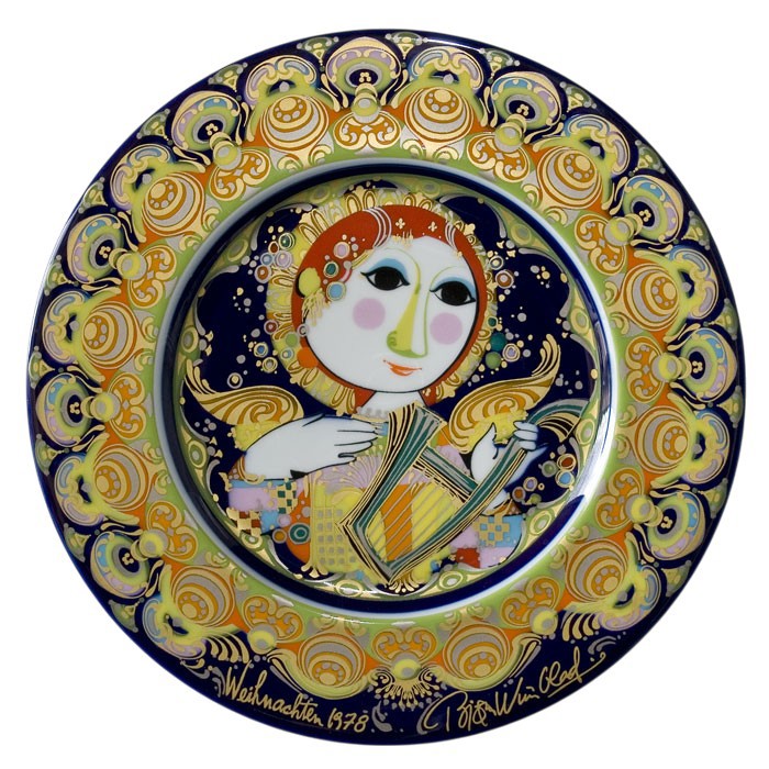 Bjørn Wiinblad porcelænsjuleplatte 1978, produceret af Rosenthal