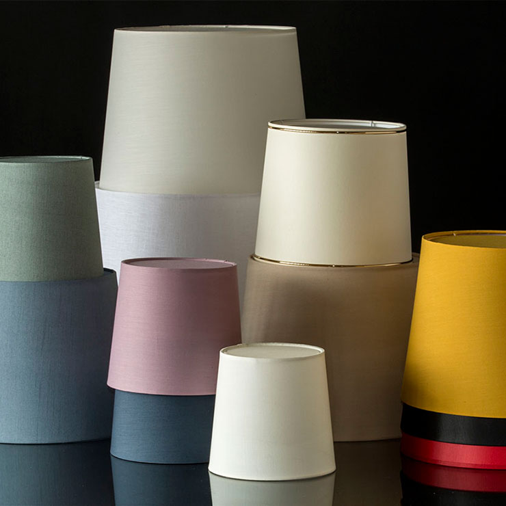 Cylinderformede lampeskærme