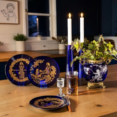 Orrefors mors dag platter i glas