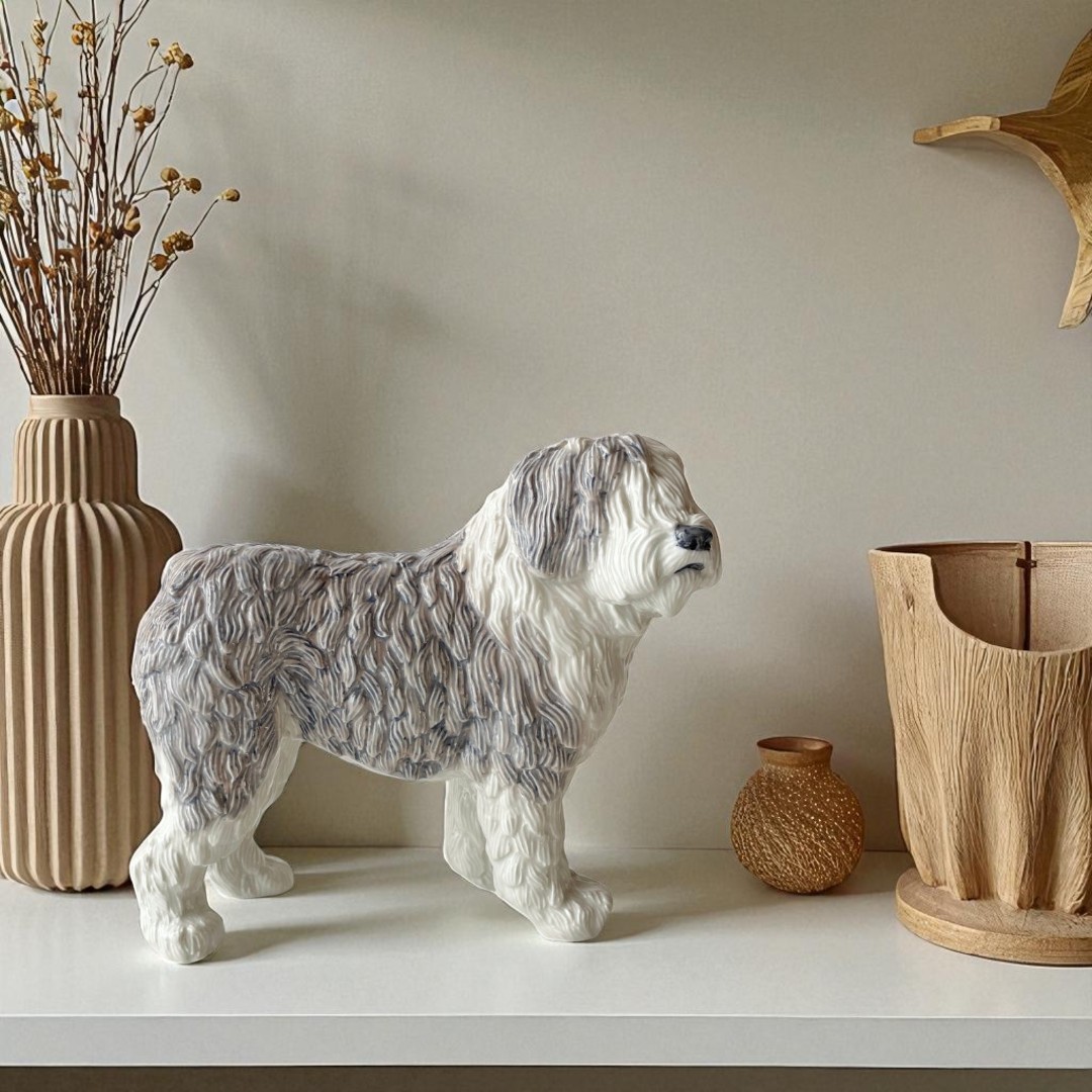 Porcelænsfigur af Sheepdog fra Royal Copenhagen