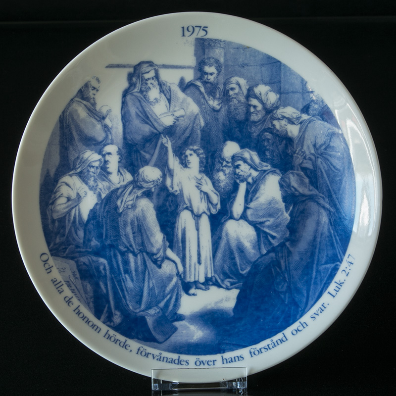 Elg juleplatter med kristne motiver fra evangeliet