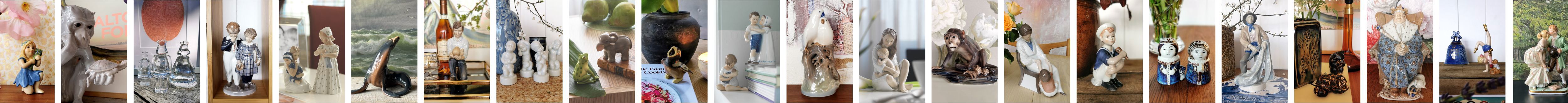 Figurer - Gamle og nye figurer i porcelæn, glas mv. 