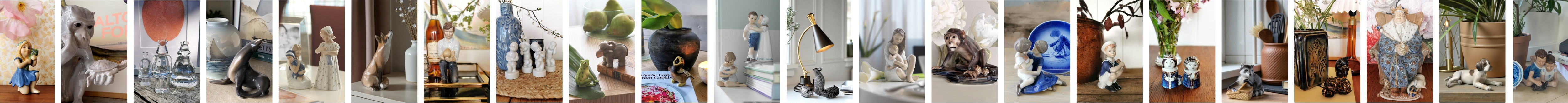 Figurer - Gamle og nye figurer i porcelæn, glas mv. 